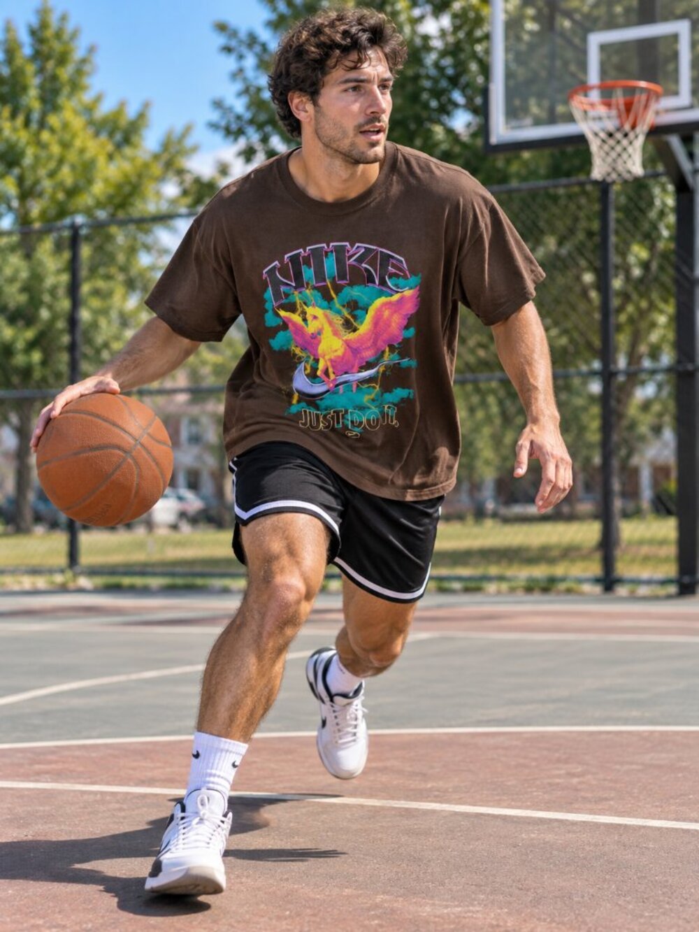 NIKE " JUST DO IT"  PEGAS RISING TEE -(XL)